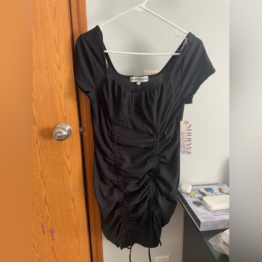 Black mini dress